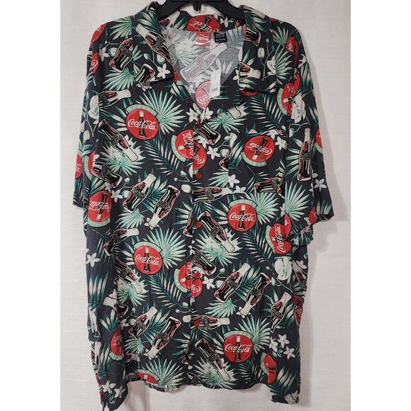 Coca cola collared button down short sleeve shirt size XL - Picture 4 of 6